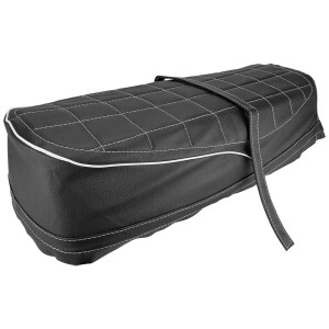 Seat cover ČZ 350 type 472.5 stitched with white edging (no inscription)