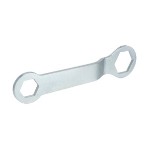 Ring spanner - for wheel nuts (17) and rosette nut (27) Pionýr