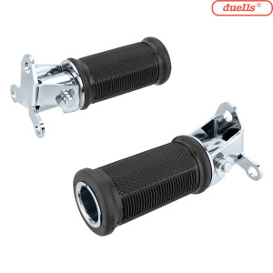 Rear footpegs Jawa - Panelka, Kyvačka - chrome set of 2 Duells