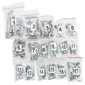 Set of screws complete motorcycle Simson SR50 (scooter) - stainless steel