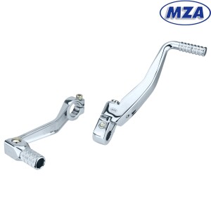 Sport gear and starter lever Simson S51 - chrome - MZA set
