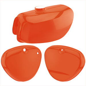 Simson S51 Enduro glove box lid tank - orange - DAMAGED