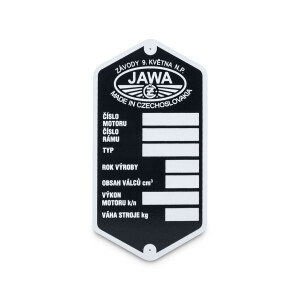Frame label JAWA 250/350 Kyvačka - May 9th races