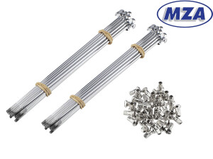Simson wheel spokes for 16 rim with disc brake - MZA - chrome