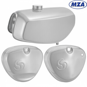 Simson S51 Enduro box lid tank - silver - MZA