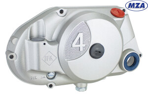 Clutch cover for Simson with components - silver color - MZA