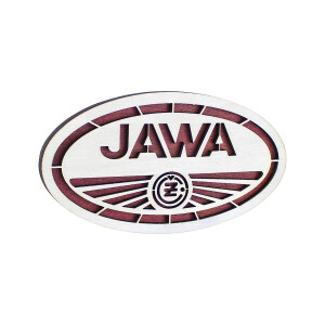 Wooden magnet logo Jawa/ČZ - 10x5.5cm