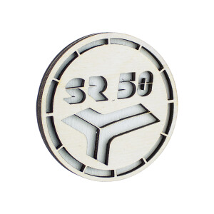 Wooden magnet Simson SR50 - 6cm - white