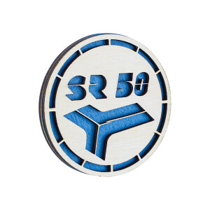 Wooden magnet Simson SR50 - 6cm - blue