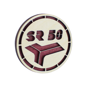 Wooden magnet Simson SR50 - 6cm - red