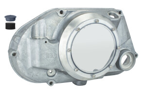 Clutch cover for Simson tachometer drive with sight glass