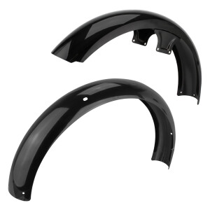 Front and rear mudguard Simson S51 - black painted (set)