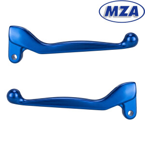 Aluminum levers Simson S51, SR50 - PL set - blue - MZA