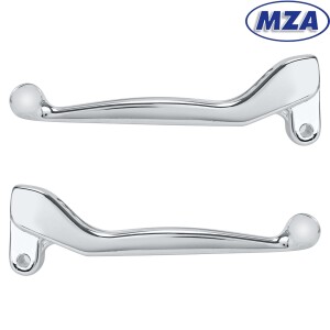 Aluminum levers Simson S51, SR50 - set PL - chrome - MZA