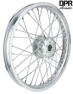 Complete wheel Simson Al. rim 1.6 x16 (chrome spoke) for disc brake - DPR
