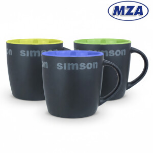 Matte black mug with Simson inscription - MZA