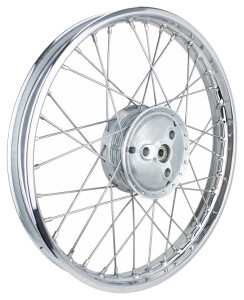 Complete wheel Jawa 90 - (stainless steel spoke)
