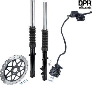 Simson S51 front shock absorber set for disc brake conversion - DPR (black)
