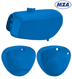 Simson S51 Enduro box lid tank - light blue - MZA