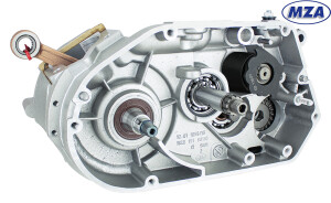 Simson S51, S60 half-engine with 5th speed gearbox - MZA - silver