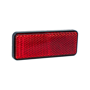 Reflector with screw, square - red