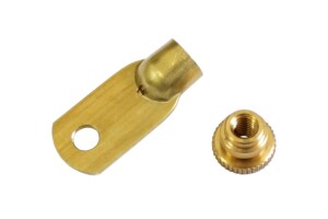 Cable lug with nut - brass