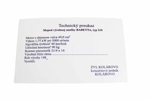 Babetta 210 card